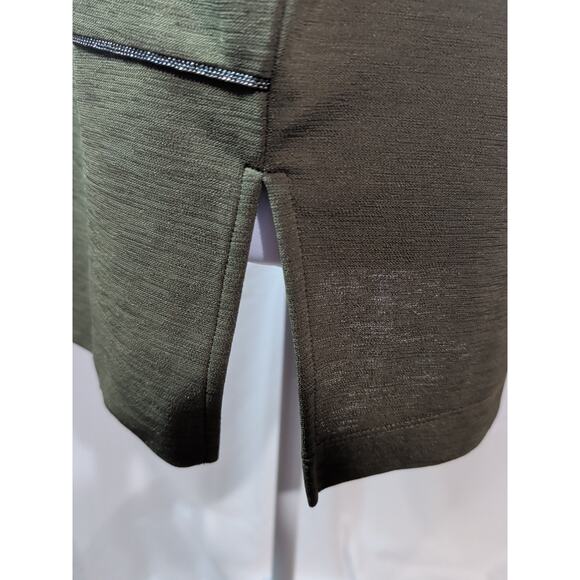 Chico's Women's Tunic Top Shirt Olive Green Stretchy Flowy Short Size Small 0 - Picture 5 of 13